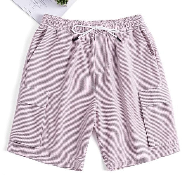 Bermuda Shorts Striped Knee Length Beach Men Shorts Plaid BoardShorts